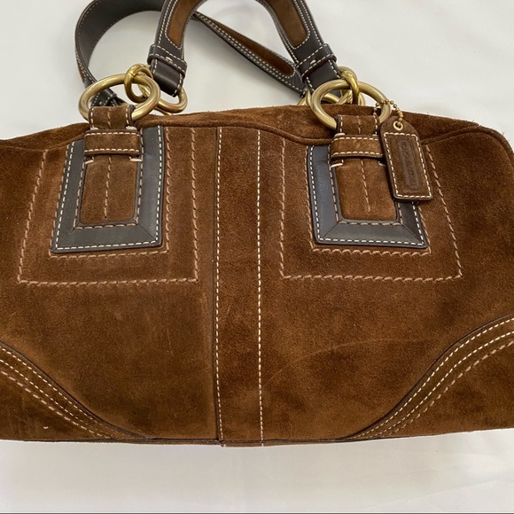 Coach Bags Coach Brown Suede Shoulder Bag Poshmark